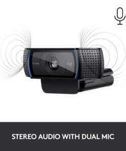 Logitech C920x HD Pro Webcam, Full HD 1080p/30fps Video Calling, Clear Stereo Audio, HD Light Correction, Works with Skype, Zoom, FaceTime, Hangouts, PC/Mac/Laptop/Macbook/Tablet - Black 31 61eHA SIfyL