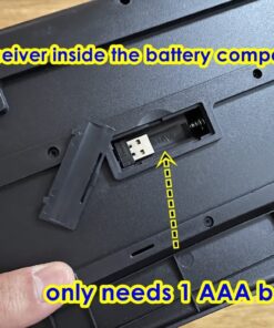 Loigys Wireless Keyboard, 2.4G Full-Sized Ergonomic Wireless Computer Keyboard with Wrist Rest for Windows, Mac OS Laptop/PC/Desktop/Notebook (Black) Black 32 61eHZAURnCL