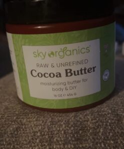Sky Organics Cocoa Butter for Body, 100% Raw & Unrefined Ultra-Moisturizing Butter to Deeply Hydrate & Condition Skin, Promotes Smooth Skin Tone & Texture, Suitable for Tight or Extra Dry Skin, 16 Oz. 59 61eIh8nZWjL 1