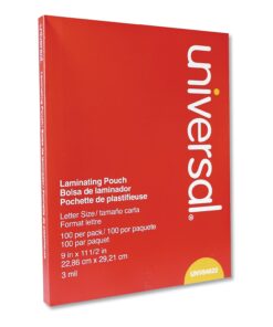 3 Mil Clear Letter Size Thermal Laminating Pouches 9 X 11.5 Qty 100 (UNV84622) 13 61eJGV8Pv8L