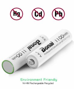 BONAI 1100mAh AAA Rechargeable Batteries 1.2V Ni-MH High-Capacity Batteries 8 Pack 8 packs 16 61eM9s1Zc6L
