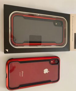 Raptic Shield, Compatible with Apple iPhone XR (Formerly Defense Shield) - Military Grade Drop Tested, Anodized Aluminum, TPU, and Polycarbonate Protective Case for Apple iPhone XR, Red 56 61eO6AMwL7L