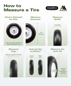 Marathon 92001 20x2.0 Flat Free Cart Tire on Plastic Rim, 3/4" Bearing, 1 Pack 30 61eOkVf2i9L 2