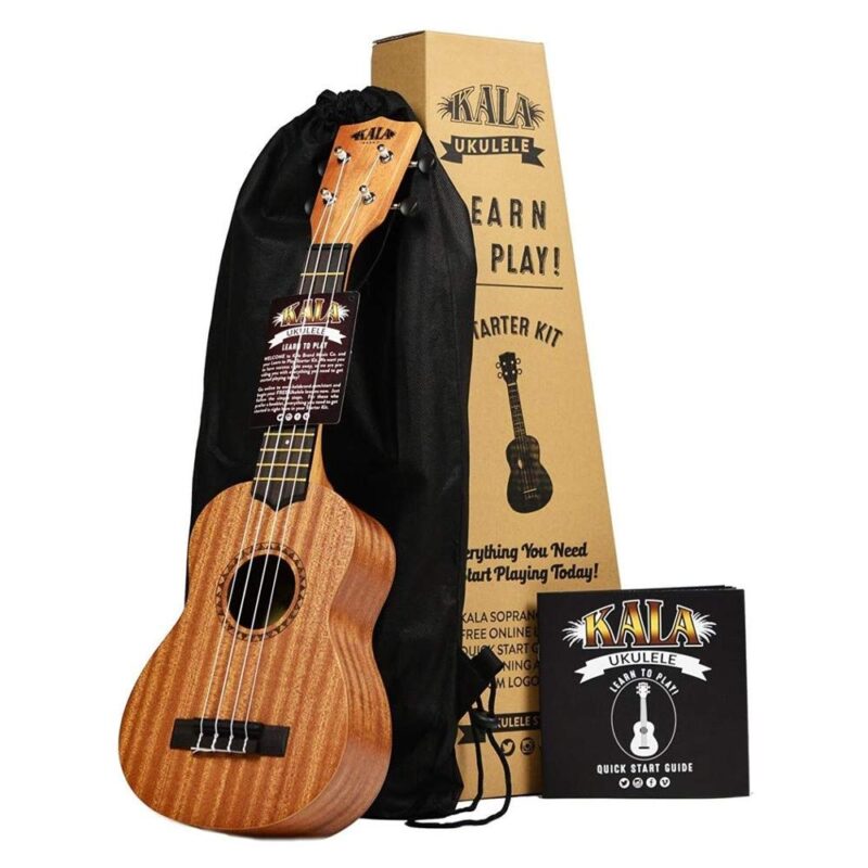 Catalog 3 Official Kala Learn to Play Ukulele Soprano Starter Kit, Satin Mahogany – Includes online lessons, tuner app, and booklet (KALA-LTP-S)