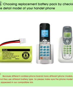 iMah BT183342/BT283342 Cordless Phone Battery Also Compatible with BT166342/BT266342 BT162342/BT262342 AT&T EL52100 EL50003 CL80100 CL80111 CRL80112 EL50003 VTech CS6709 CS6609 CS6509 CS6409, 3-Pack 13 61ePs9gowHL