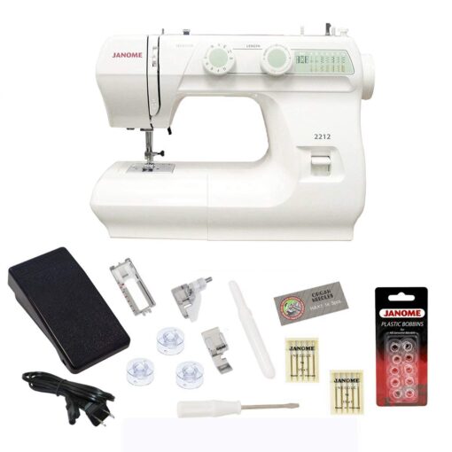 Janome 2212 Sewing Machine Includes Exclusive Bonus Bundle Janome 2212 Sewing Machine with Bonus Bundle