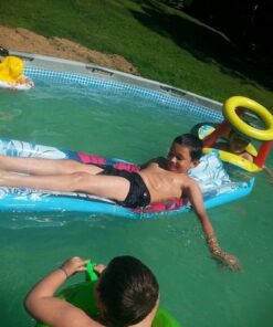 INTEX Inflatable Floating Fashion Mat: Durable Vinyl – 2 Air Chambers – 220lb Weight Capacity – Style May Vary – One Mat 18 61eWfkHIJIL