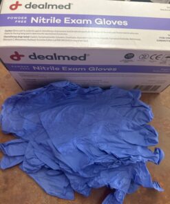 Dealmed Medical Exam Nitrile Gloves– 200 Count, Disposable Non-Irritating Latex Free Multi-Purpose Use for a First Aid Kit and Facilities, Large Large (Pack of 200) Purple (Pack of 1) 25 61eYaHfXOrL