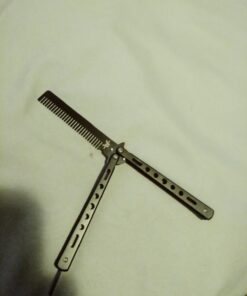Generic New 1Pc Black Metal Practice Butterfly Comb Style Knife Trainer Tool 23 61eYkwYb cL