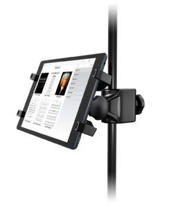 IK Multimedia iKlip Xpand Tablet Holder for mic Stands, fits iPad and Android Tablets Between 7" to 12.9" with an Adjustable 360° Swivel and Soft-Touch fit 19 61eZw3yv7EL
