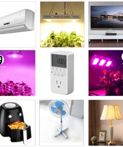 CANAGROW Outlet Timer, 𝟕 𝐃𝐚𝐲 Wall Plug in Light Timer Outlet, Indoor Digital 𝐏𝐫𝐨𝐠𝐫𝐚𝐦𝐦𝐚𝐛𝐥𝐞 Timers for Electrical Outlets, 3-Prong Outlet for Appliances, 𝟏𝟓𝐀/𝟏𝟖𝟎𝟎𝐖 1 Pack 17 61ea1yTbwCL