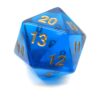 Koplow Games Jumbo Dice Transparent Sapphire/Gold 55mm Countdown D20 29 61edYIzOkML