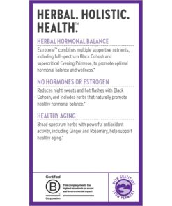 New Chapter Peri-Menopause Supplement - Estrotone Herbal Hormone-Balance Blend with Black Cohosh to Reduce Hot Flashes & Night Sweats - 60 ct Vegetarian Capsule 60 Vegetarian Capsules 15 61ee8lzZqjL