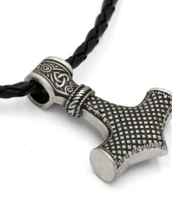 GuoShuang Odin Thor's Mjolnir Pendant Viking Necklaces Pendants Jewelry Scandinavian Clear Details Silver Chain Mjolnir necklace -A12 11 61eeJzz9ryL