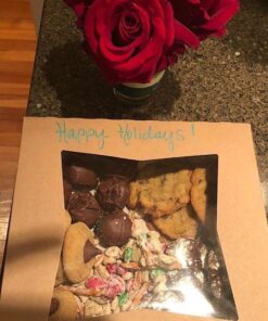 MT Products Kraft Pie Boxes with Window - Size of 9" x 9" x 2.5" - (15 Pieces) Pastry Boxes - Auto Pop-Up Bakery Boxes with Window - Keep Donuts, Cookies, Muffins Safe - Made in the USA 32 61egzsLqiCL