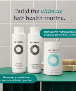 Nutrafol Women's Balance Hair Growth Supplements, Ages 45 and Up, Clinically Proven Hair Supplement for Visibly Thicker Hair and Scalp Coverage, Dermatologist Recommended - 3 Month Supply, Pack of 3 24 61ehfYzCcL