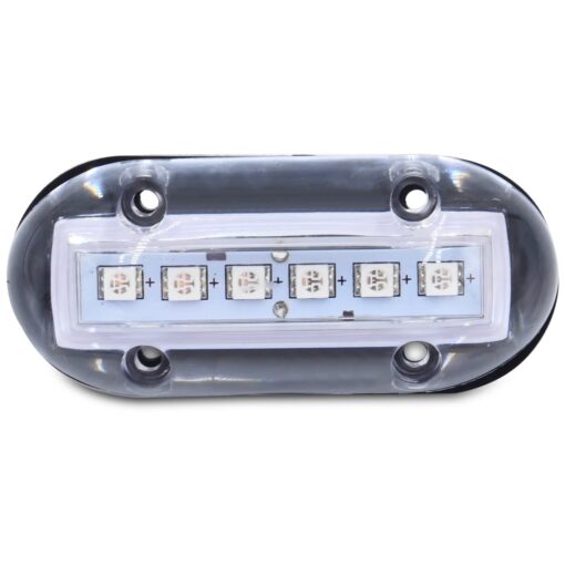 T-H Marine LED Underwater Boat Light - High-Intensity Surface Mount Waterproof Lighting - Use Above or Below Water - Multi-Purpose Use and Low Power Draw - Blue