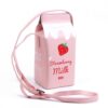 LUI SUI Fruits Banana Strawberry Milk Box Cross Body Purse Bag Women Phone Wallet Shoulder Bags Pink 56 61eiCQ2FIL