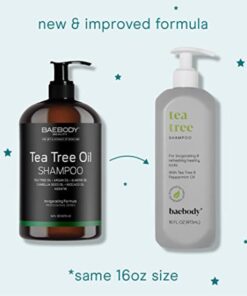 Baebody Award Winning Tea Tree Shampoo - Clarifying Shampoo For Build-Up, Dry Scalp Shampoo For Oily Hair - Vegan Tea Tree Oil Anti-Dandruff Shampoo For Men/Women 7 61ejMpqAyYL