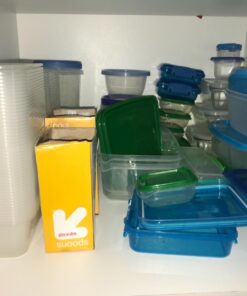 PrepNaturals 50 Pack Meal Prep Containers - 50 Pack of 25 Oz 100% BPA-free Plastic Food Storage Containers with Lids - Reusable Plastic Containers with Lids - Dishwasher Safe Lunch Containers Rectangular 40 61ejtZp7L