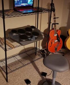 Pyle Pro Electronic Drum kit - Portable Electric Tabletop Drum Set Machine with Digital Panel, 7 Drum Pad, Hi-Hat / Kick Bass Pedal Controller USB AUX -Tom Toms, Hi-Hat, Snare Drums, Cymbals - PTED06 25 61ekPc0dpcL