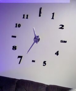 Elikeable Modern 3D Frameless Large 3D DIY Wall Clock Watches Hours DIY Decorations Home for Living Room Bedroom (black) Black 26 61ekmA3EGSL