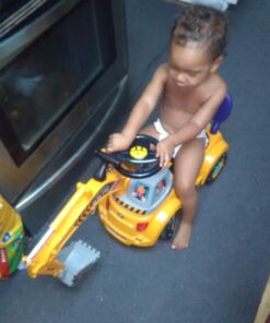 Digger Scooter, Ride-on Excavator, Pulling cart, Pretend Play Construction Truck (Color May Vary) by POCO DIVO Excavator-yellow 31 61emDMlBjML