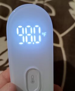 iHealth No-Touch Forehead Thermometer, Infrared Digital Thermometer for Adults and Kids, Touchless Baby Thermometer, 3 Ultra-Sensitive Sensors, Large LED Digits, Quiet Vibration Feedback, Non Contact White 42 61emlGCGnUL