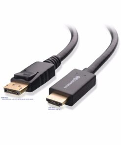 Cable Matters Unidirectional DisplayPort to HDMI Cable 6 ft, Gold-Plated DP to HDMI Cable, Display Port to HDMI Adapter Cable, 6 Feet 21 61emmUgnOlL