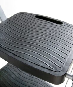 Rubbermaid RM-3W 3-Step Steel Step Ladder with Hand Grip, 200 lb Capacity, Silver 3-Step Stool 28 61en LeN73L