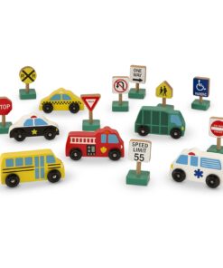 Melissa & Doug Wooden Vehicles and Traffic Signs With 6 Cars and 9 Signs 7 61en8AW6o9L