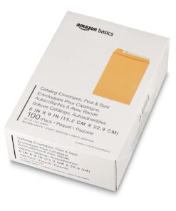 Amazon Basics Catalog Mailing Envelopes, Peel & Seal, 6x9 Inch, Brown Kraft, 100-Pack 6 x 9 33 61enHRMGiCL