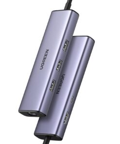 UGREEN Revodok 1061 USB C Hub 6-in-1 Gigabit USB C to Ethernet Adapter with 4K HDMI, 100W Power Delivery, 3 USB 3.0, Compatible with MacBook, iPad Pro, iPhone 15 Pro/Pro Max, Dell, HP, Chromebook. 32 61eoE2 hjrL