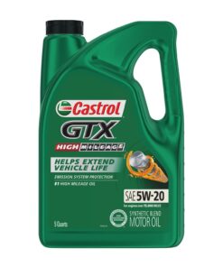 Castrol GTX High Mileage 5W-20 Synthetic Blend Motor Oil, 5 Quarts, Pack of 3 5 Quart - 3 Pack High Mileage Synthetic 16 61eqPW1jJKL