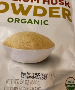 Viva Naturals Organic Psyllium Husk Powder (1.5 lbs) - Easy Mixing Fiber Supplement, Finely Ground & Non-GMO Powder for Promoting Regularity 1.5 Pound (Pack of 1) 32 61esS6wLjqL