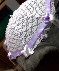 Darice 35058-1 Lace Embroidered Parasol, 32-Inch, White 9 61ewAS5neeL