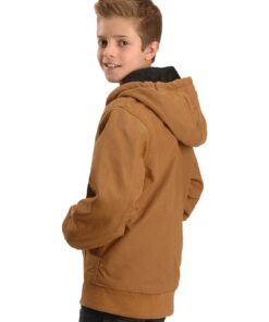 Carhartt Boys' Active Jac Quilt Lined Jacket Coat Carhartt Brown XX-Small 5 61ex0Y8E9zL