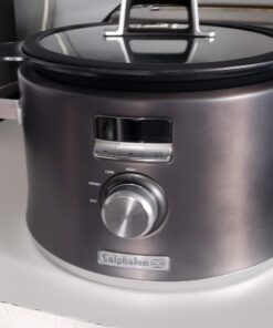 Calphalon Slow Cooker with Digital Timer and Programmable Controls, 5.3 Quarts, Stainless Steel 54 61eyg67BjVL