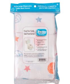 Disposable Toilet Seat Covers for Kids & Adults (20 Pack) Protection from Public Toilets - Waterproof, Individually-Wrapped, Plastic Lined for No Soak Thru, XL to Cover The Whole Toilet -Blue/Sports 20 Count (Pack of 1) 11 61eyp7cj3zL