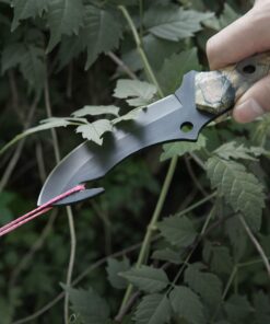 Mossy Oak Fixed Blade Hunting Knife Set - 2 Piece, Full Tang Handle Straight Edge and Gut Hook Blades Game Processing Knife, Sheath Included 29 61ezAuPrSmL