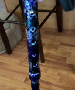 LIXIANG Walking Cane, 5-Level Folding Walking Cane for Men Women Lightweight Adjustable Portable Hand Walking Stick - Balancing Mobility Aid - Sleek Comfortable T Handles (APurple Floral Printing) Violet Print 30 61f FalJ9dL
