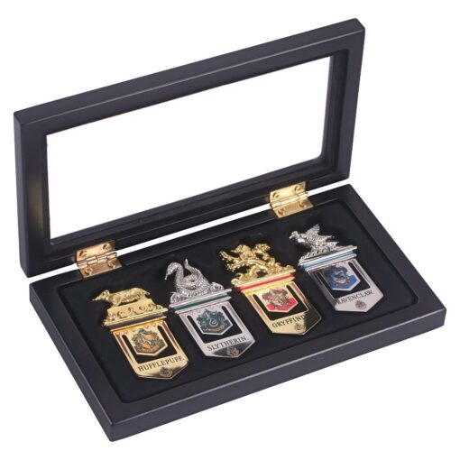 The Noble Collection Harry Potter - Hogwarts Bookmarks Brown Display Case