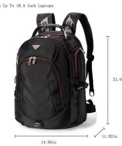 Alternative view of FREEBIZ 18.4 Inches Laptop Backpack Fits up to 18 Inch Gaming Laptops for Dell, Asus, Msi,Hp (Black)