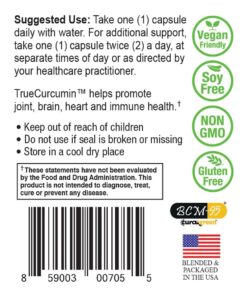 NatureCity True-Curcumin Turmeric Supplement | Non-GMO Tumeric and Curcumin 500mg Curcuma Capsules Vitamin Supplements | Up to 700% Increase in Absorption (30 Day Supply) | Supports Joints 30 Count (Pack of 1) 9 61f3Axkj9QL