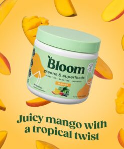 Bloom Nutrition Super Greens Powder Smoothie & Juice Mix - Probiotics for Digestive Health & Bloating Relief for Women, Digestive Enzymes with Superfoods Spirulina & Chlorella for Gut Health (Mango) Mango 30 Servings (Pack of 1) 10 61f3J1DcH4L