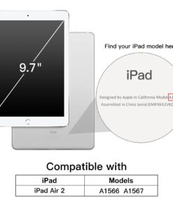 Alternative view of JETech Case for iPad Air 2 (2nd Generation), Smart Cover Auto Wake/Sleep (Blue) Blue