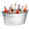 Table Craft Galvanized Oval Beverage Tub, 19 X 14 X 9 -Inch Oval, 9 X 14 X 9"