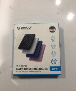 ORICO 2.5 inch USB C Hard Drive Enclosure USB 3.1 Gen 1 to SATA III External Hard Drive Case for SSD HDD 9.5 7mm Tool-Free with UASP, White (25PW1-C3) ORICO-25PW1-C3-WH 27 61f4tvKZi8L