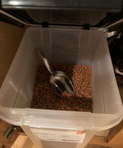 IRIS USA 12.75qt/3.1gal Airtight Pet Food Storage Container, Clear/Black 10 lbs 31 61f8ZQlXWUL