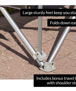 LivingXL 500-lb. Capacity Heavy-Duty Portable Chair Charcoal 500 lb 16 61fBYaB4x3L